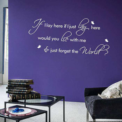 if i lay hare quote wall stickers