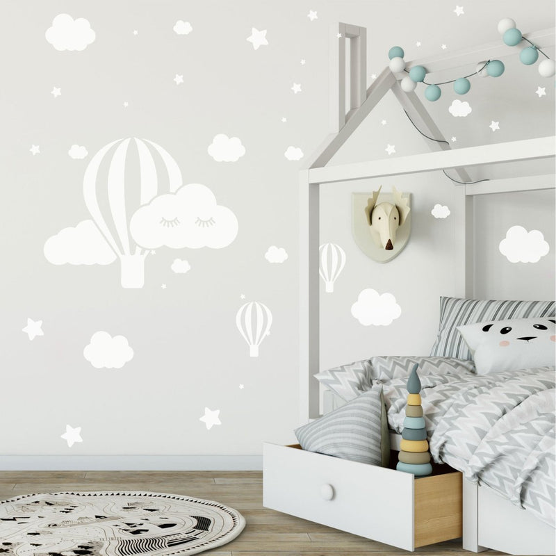 Balloons and clouds wall sticker