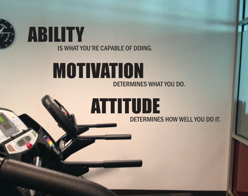 Ability Motivation Attitude wall decals