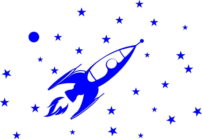 Rocket space sticker