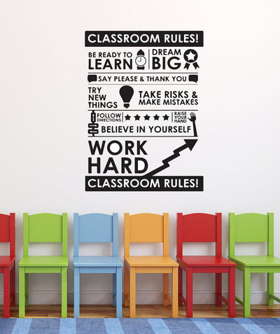 Classroom Rules wall decal