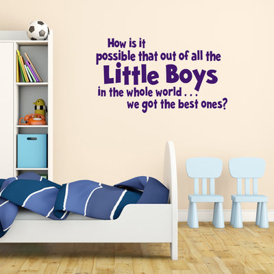 Little Boys quote wall stickers