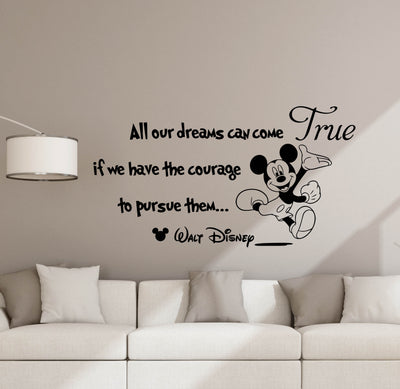 All your dreams can come true motivational wall decals
