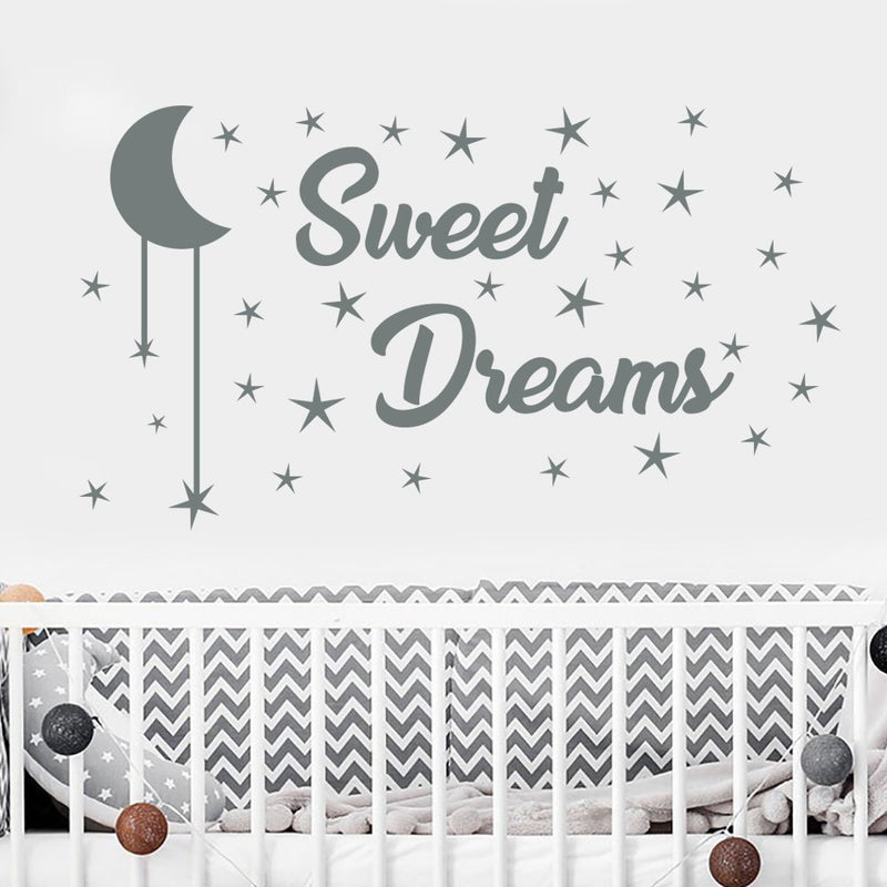 sweet dreams moon and stars decal