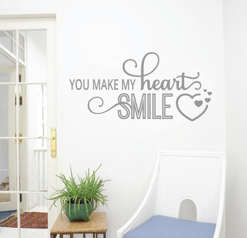 You make my heart smile wall decals