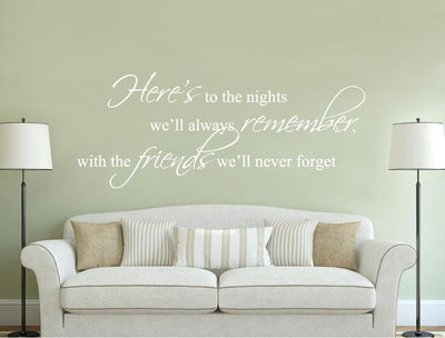 The night we'll always remember wall decal