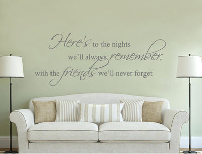 The night we'll always remember wall quote