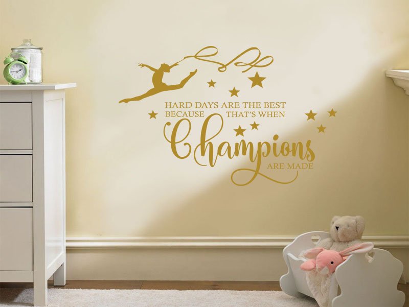 Champions wall quote sticker
