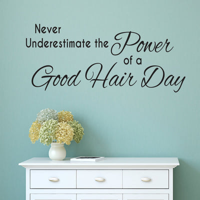 Never underestimate the power Wall Quote Decals