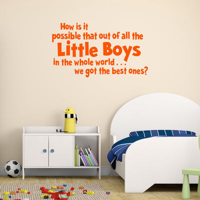 Little Boys quote wall decals