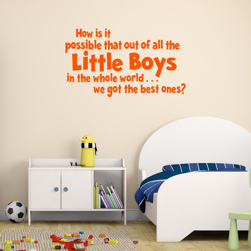 Little Boys quote wall decals