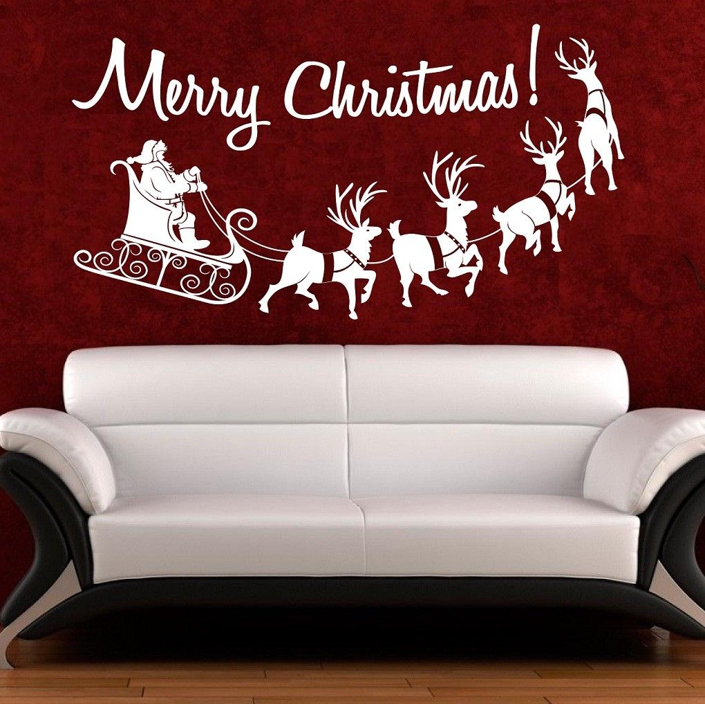 Merry Christmas vinyl wall decals | Christmas Wall Decor | wall ...