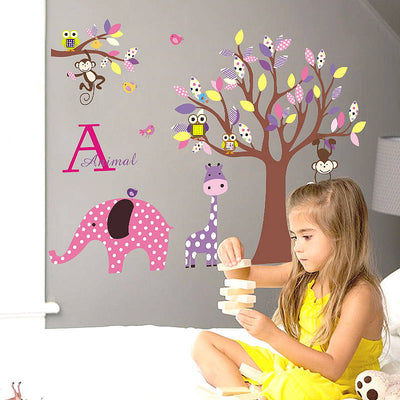 Animal jungle wall stickers for kids