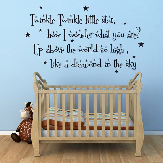 Twinkle Twinkle Little Stars Wall Quotes Stickers