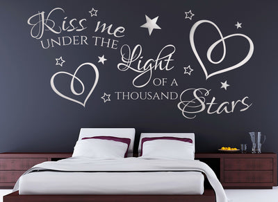 Kiss me under the light of a thousand stars wall Stickers