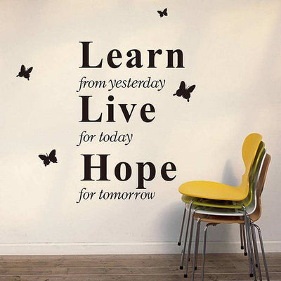 learn live hope quotes wall art decals