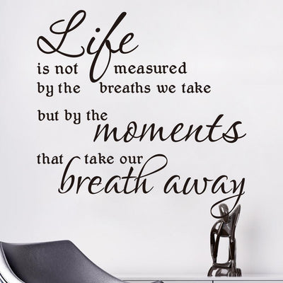 life is not measured wall quote