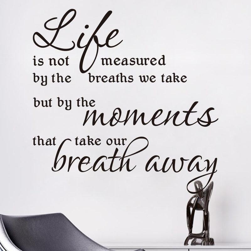 life is not measured wall quote