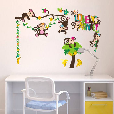 lovely monkey decals