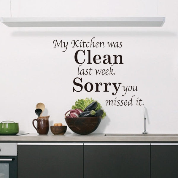my kitchen wal clean wall sticker