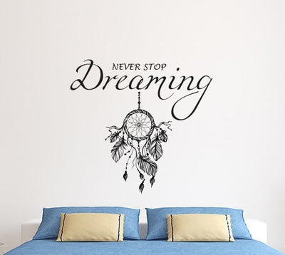 never stop dreaming decals