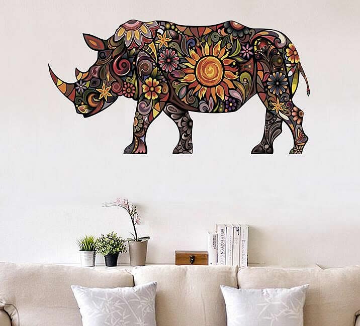 Rhinoceros wall stickers Art
