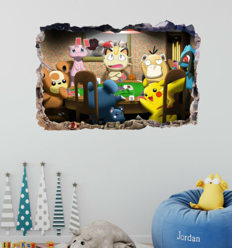 Pokemon Pikachu Playing Wall Stickers