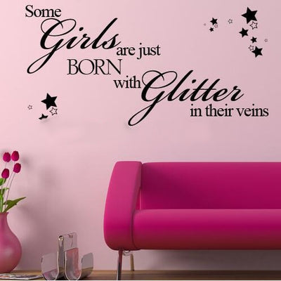 some girls are just born with glitter decal
