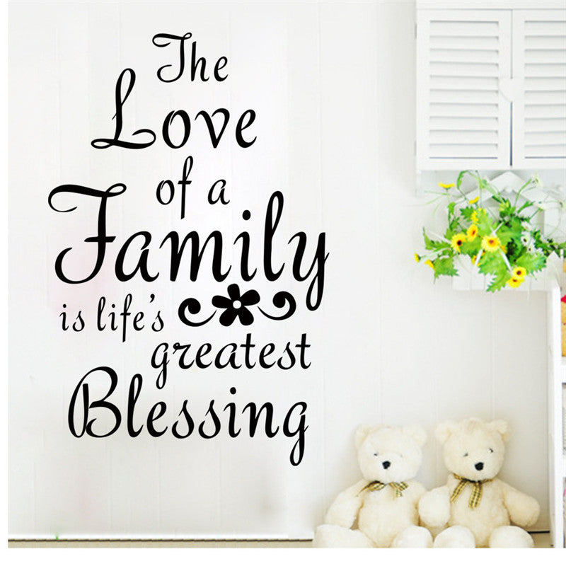 the love of the famili wall sticker