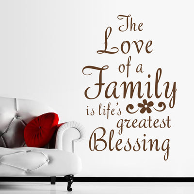 Quote Love Family Life&#039;s Greatest Blessing Popular Wall Art Stickers Living Room Family Love-Buy Cheap Wall