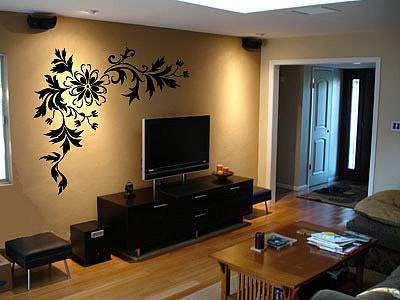 vinyle art flower sticker bedroom home decor 1