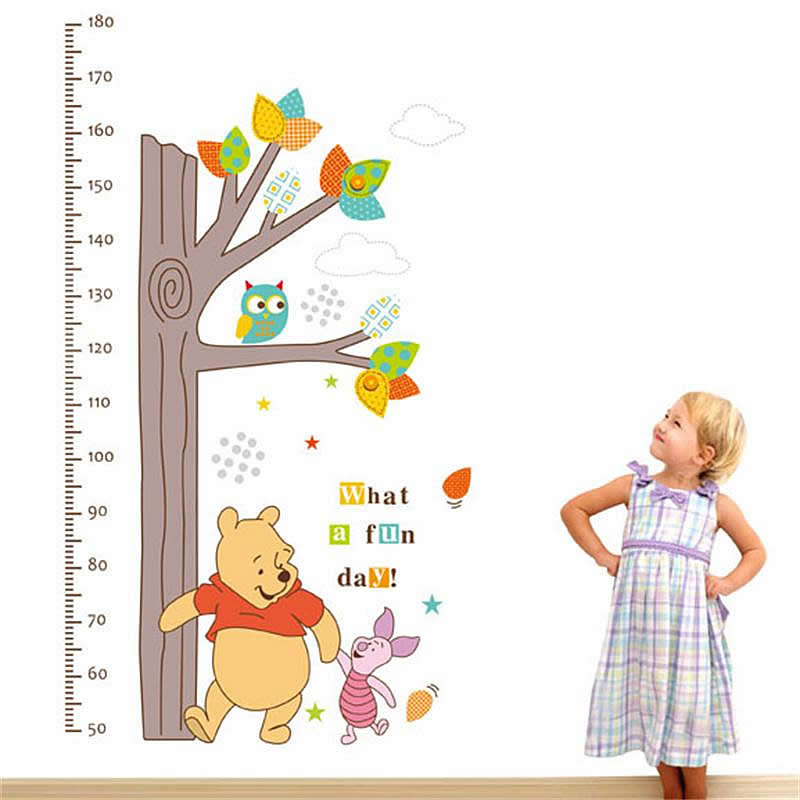 winnie the pooh height chart wall stickers