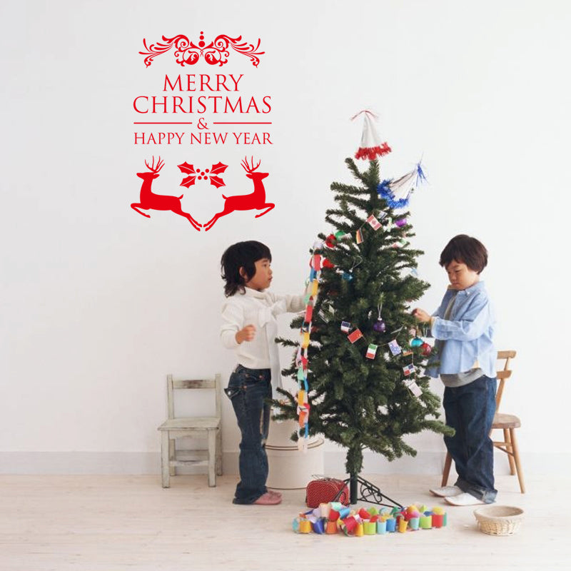 Christmas & Happy New Year Wall Decals