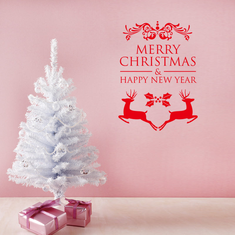Christmas & Happy New Year Wall Decals